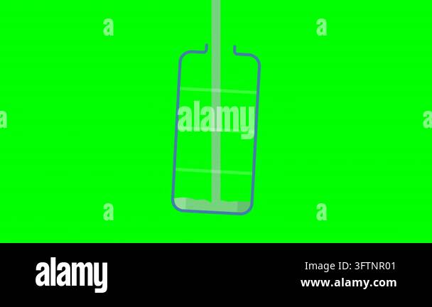Flat design battery icon with lightning bolt animation showing charging ...