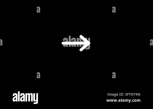 Coreect Backround White Right Arrow on Black Background Stock Video Footage - Alamy