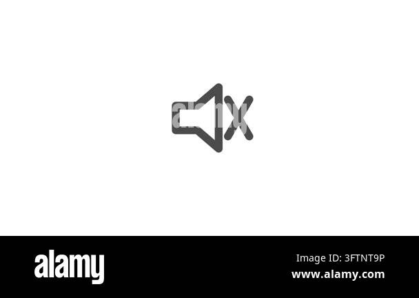 Speaker Muting Icon in Seamless Loop Stock Video Footage - Alamy