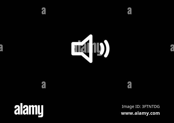 White Speaker Icon in Seamless Loop Stock Video Footage - Alamy