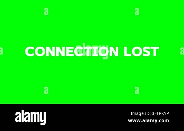 Connection lost text green screen animated video Stock Video Footage ...