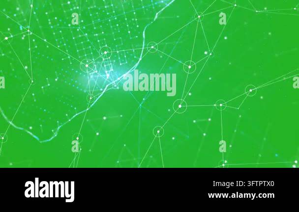 Abstract green background with connected lines Stock Video Footage - Alamy