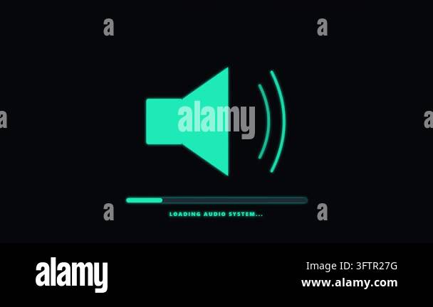 Digital graphic illustration of a speaker icon with sound waves and a ...