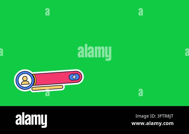 Sticker style lower third animation: a social media lower third with an ...