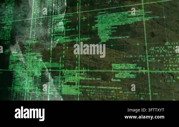 Green HUD initiating leftward scan over coastline, consolidating code ...