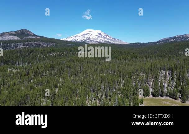 Landing with South Sister - Oregon Stock Video Footage - Alamy