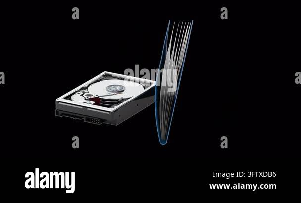 Cloud backup folder and hard drive rotation animation seamlessly ...