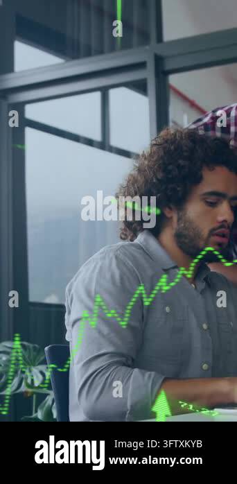 Animation of financial data processing over diverse colleagues ...