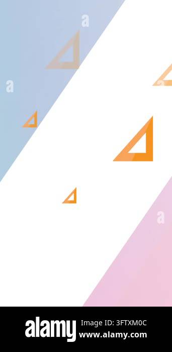 Animation of orange set squares appearing and disappearing on grey ...