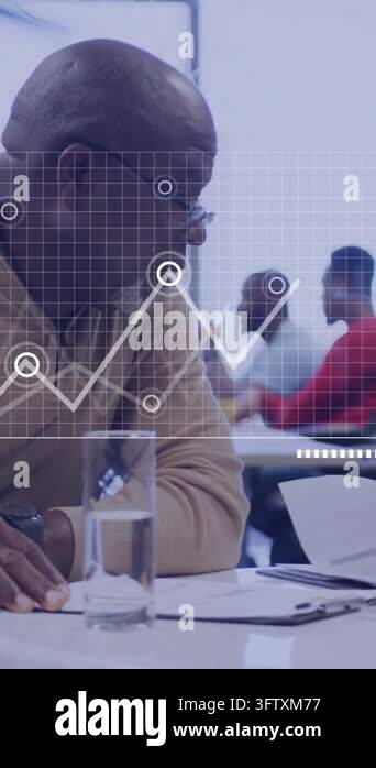 Animation of financial data processing over diverse colleagues ...