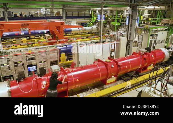 Slow motion: Scientist working at a superconducting magnet testing ...