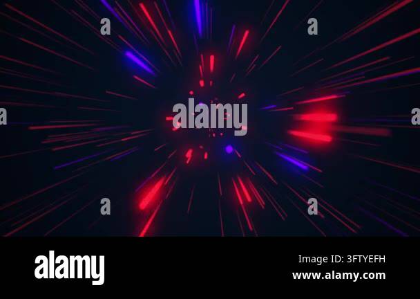 Red and blue light streaks explosion Stock Video Footage - Alamy
