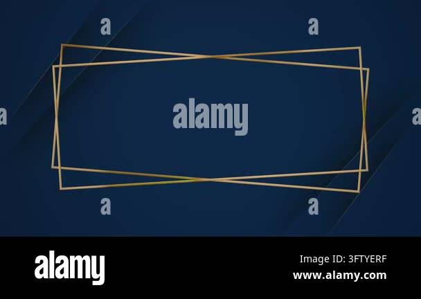 Golden Rectangle Frame on Dark Background Stock Video Footage - Alamy