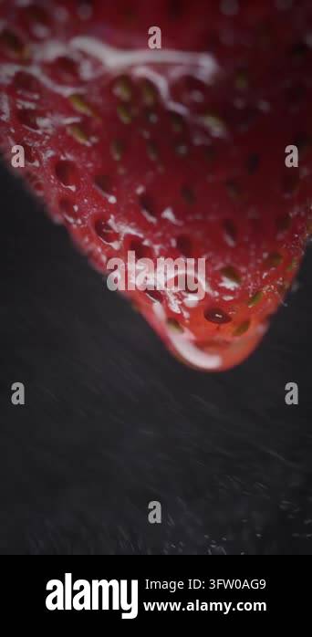 Close up view of fresh red strawberry Stock Video Footage - Alamy