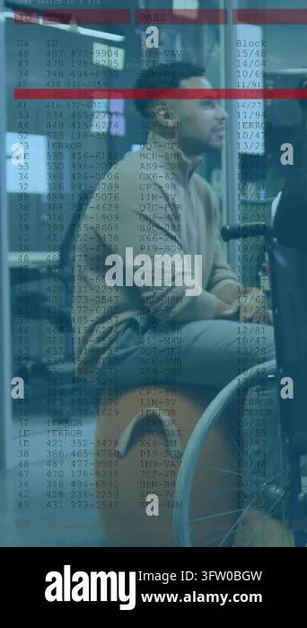 Vertical video: Man on orange stool reacting to data overlay appearing ...