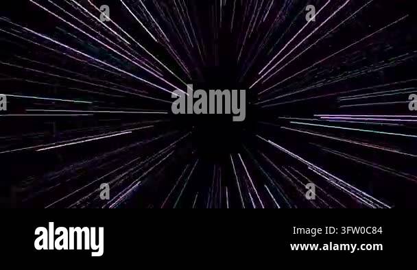 4K 60fps abstract motion graphics loop featuring glowing neon particles ...