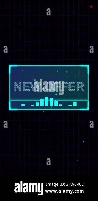 New Offer Futuristic Cyber Tech Interface Digital Overlay Stock Video ...