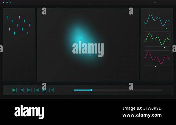 Quantum Stream Core Digital Interface Motion Background Stock Video ...