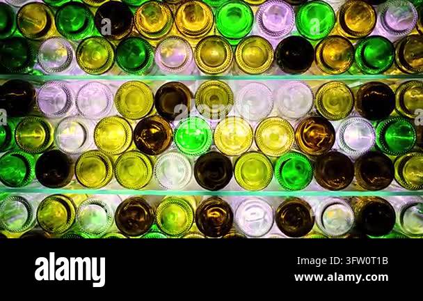 A close-up shot of a symmetrical abstract pattern formed by the bottom ...