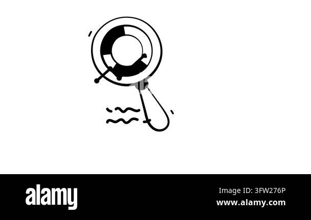 A customizable hand drawn animated icon of data analysis is ready for ...