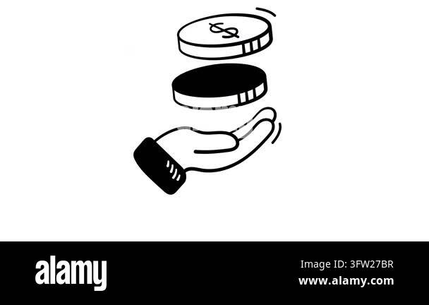The premium hand drawn animated icon of the money stack demonstrates ...