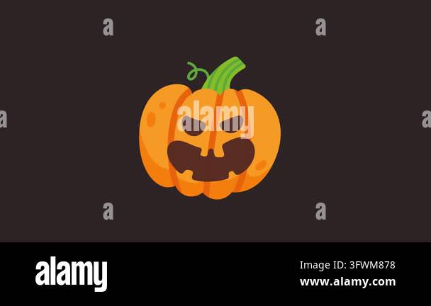 Vibrant glowing Jack o lantern illustration for spooky Halloween ...