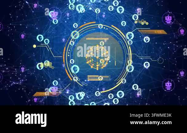 Top avatars starting, central HUD holding golden sphere pulsing, rings ...