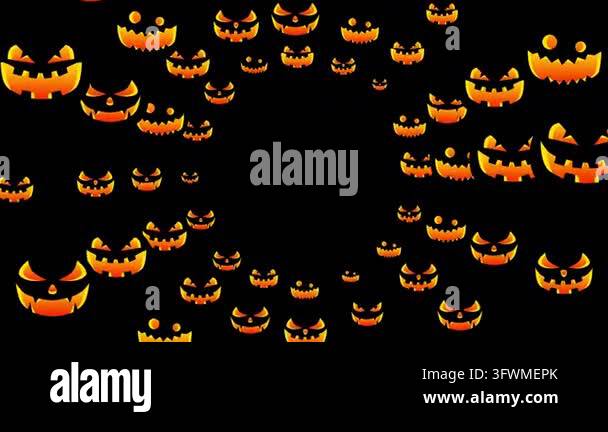 halloween background with pumpkins. vector illustration Stock Video ...