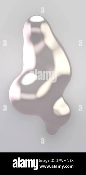 Video Studio Backdrops Vertical liquid chrome blobs in rose pink and gold rising, merging and ...