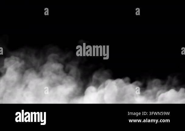 Steam Alpha Texture White smoke rising against black background Stock Video Footage - Alamy