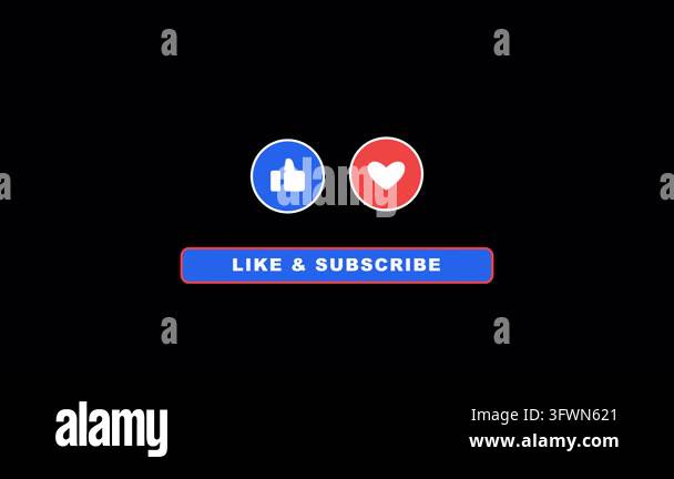 Flat design social media thumbs up and red heart like buttons bouncing ...