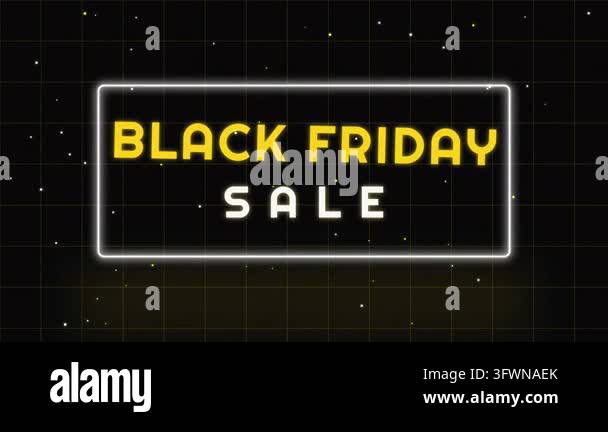 Black Friday Sale Yellow Neon Sign Text Loop Stock Video Footage - Alamy