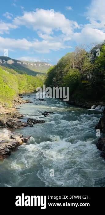 waterfall in the forest Stock Video Footage - Alamy