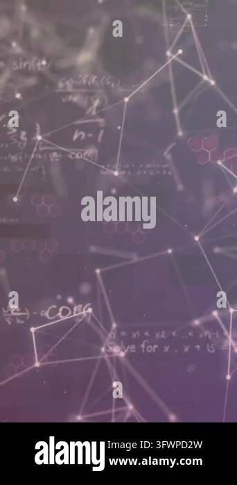 Vertical video: Math emerging sparking node web thickening pulsing ...