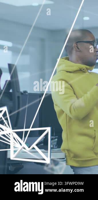 Vertical video: Man leaning, checking file as peer showing, glass with ...