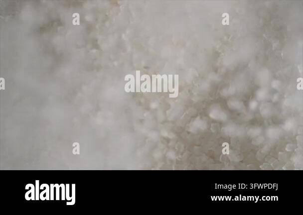 Macro top down view of white sea salt crystals Stock Video Footage - Alamy