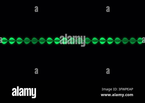Minimalist emerald green leaf vine animation glowing against a solid ...