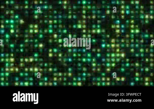 Abstract Background with Vibrant Green and Teal Glowing Circular Disco ...
