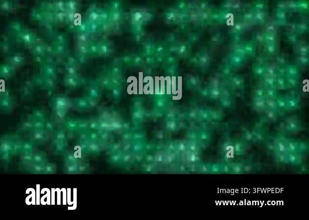 Abstract Digital Pattern of Glowing Green Question Marks on a Dark ...