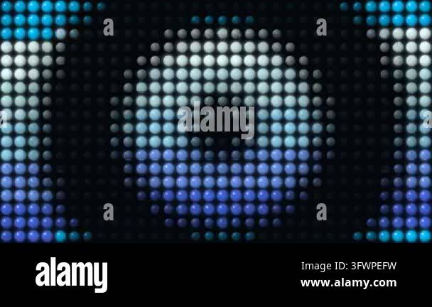 Abstract Blue and White Led Dot Pattern with Glowing Matrix Background ...