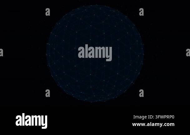 Digital planet zoom with plexus tech background Stock Video Footage - Alamy