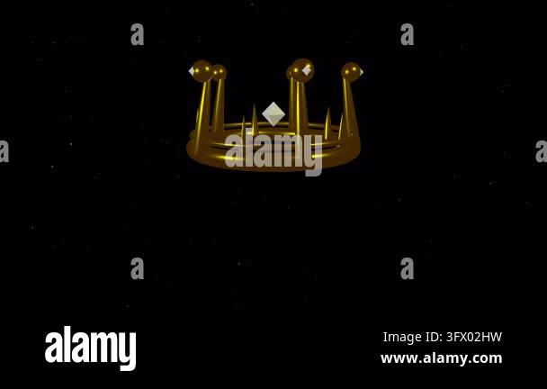 Golden crown animated business icons for leadership and success Stock ...