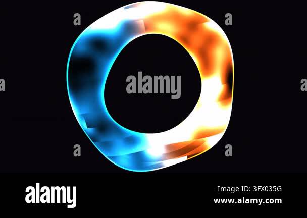 Ice and fire ring logo reveal abstract graphic intro sequence Stock ...