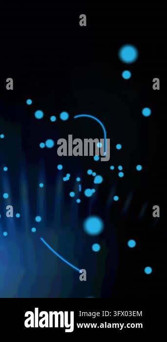 Animation of padlock icon over light trails. Global business and ...