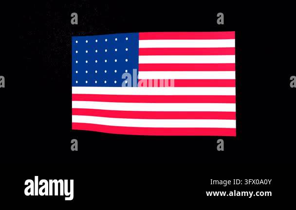 Usa anniversary independence day flag fireworks animation Stock Video ...
