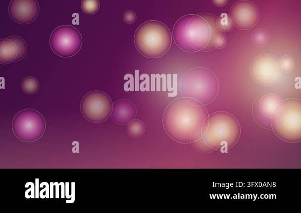 Bokeh circles loopable featuring soft glowing purple and gold light ...