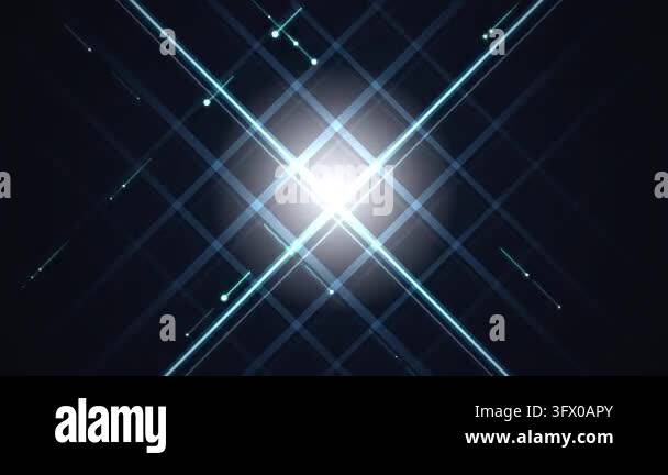 Rhombic Lines Abstract Blue Digital Background With Glowing Geometric ...
