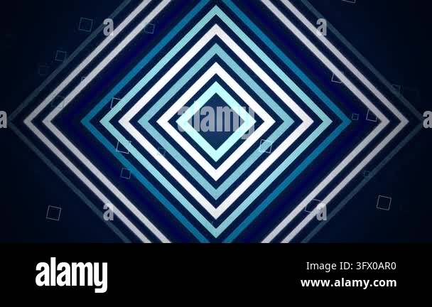 rhombic lines abstract blue neon geometric background with glowing ...