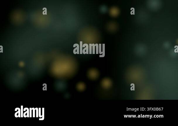 Abstract Nature Bokeh Orbs and Pollen Particles Floating in Dark Forest ...