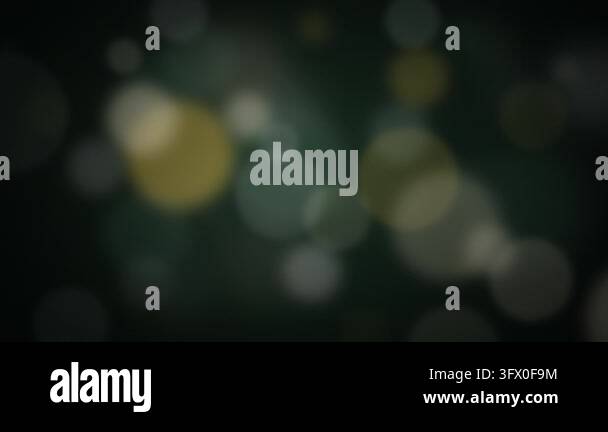 Soft nature bokeh light particles drifting and pulsing in dark forest ...